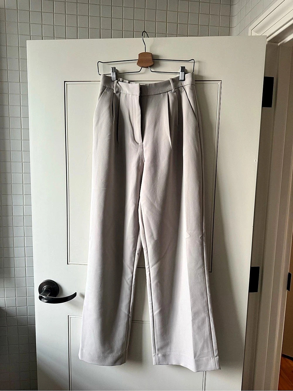 Abercrombie & Fitch Curve Love A&F Sloane Tailored Wide Leg Pant Sloane Wide Leg